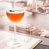 Brooklyn Cocktail with Brooklyn Bridge View at Manhatta