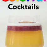 Pinterest image: photo of a New York Sour cocktail with caption reading 
