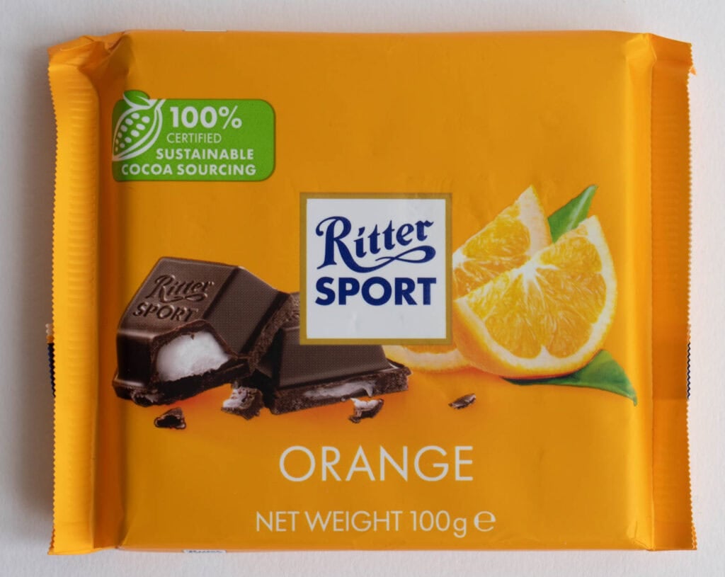 Ritter Orange Bar in Wrapper