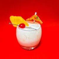 Pina Colada with Red Background