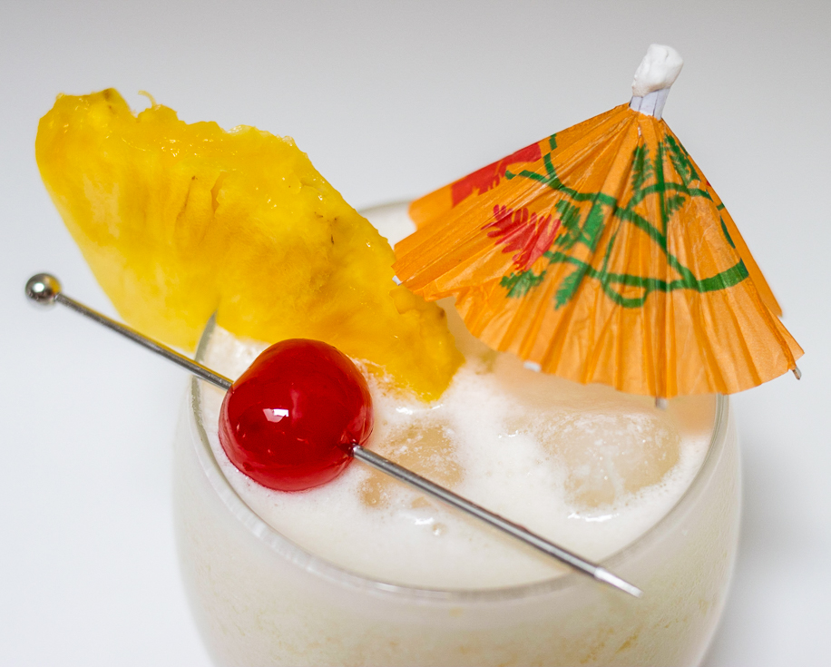 Pina Colada with White Background Close Up