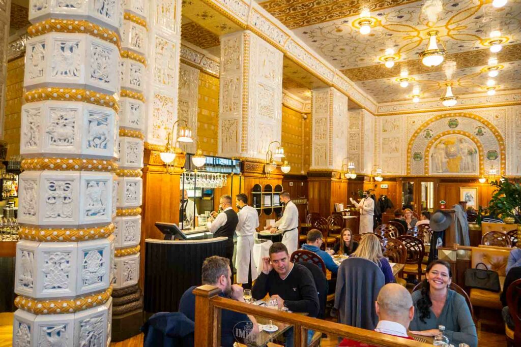 Inside Cafe Imperial in Prague