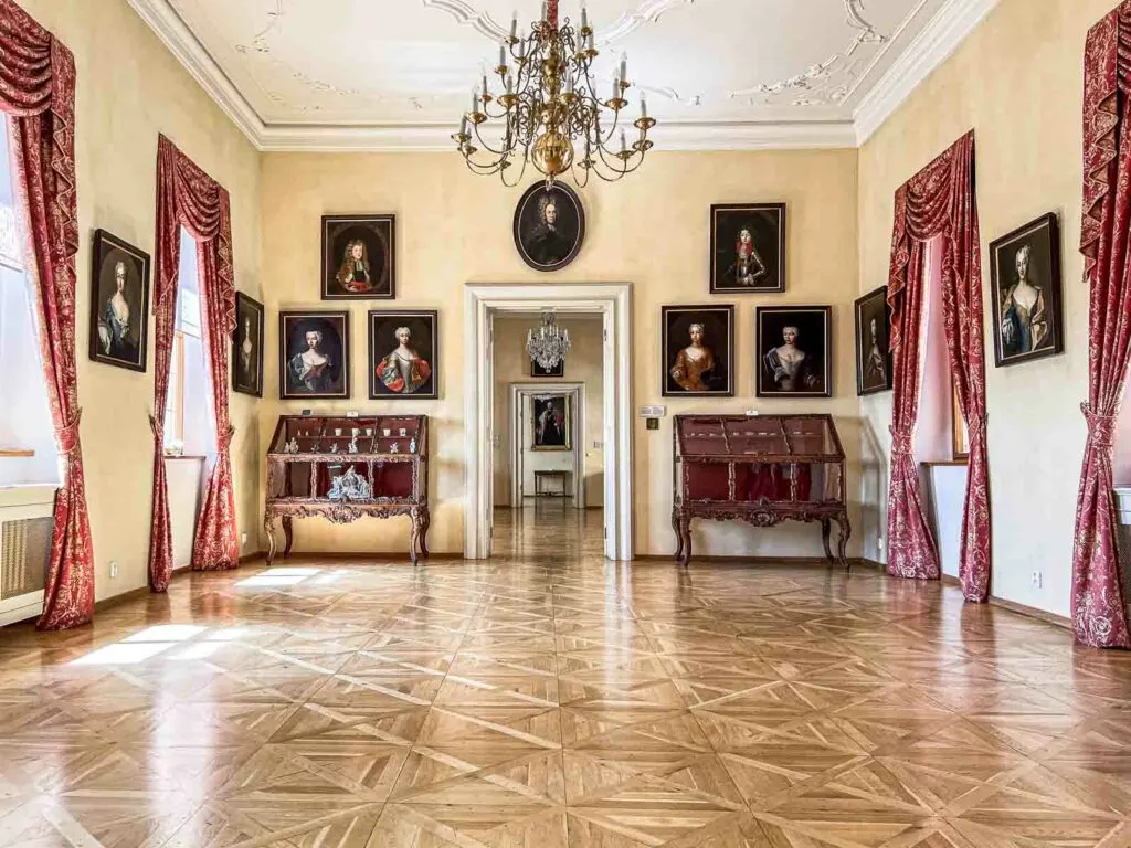 Inside the Lobkowicz Palace in Prague