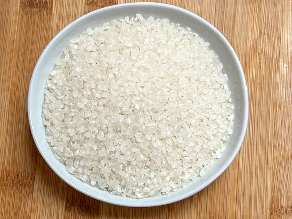 Japanese Rice on a white plate