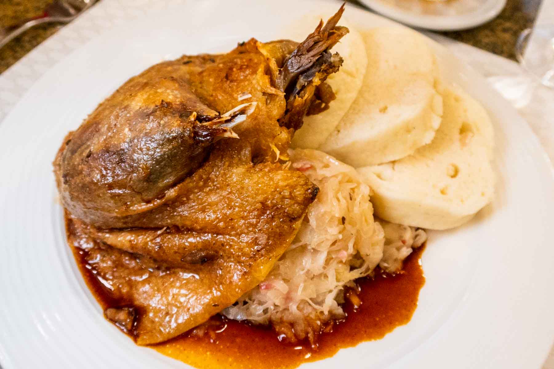 Roast Goose at Cafe Imperial in Prague