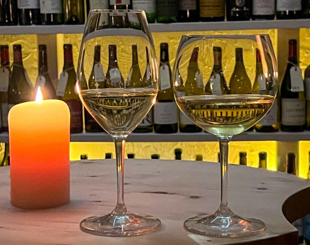 Wine Glasses at Bokovka in Prague