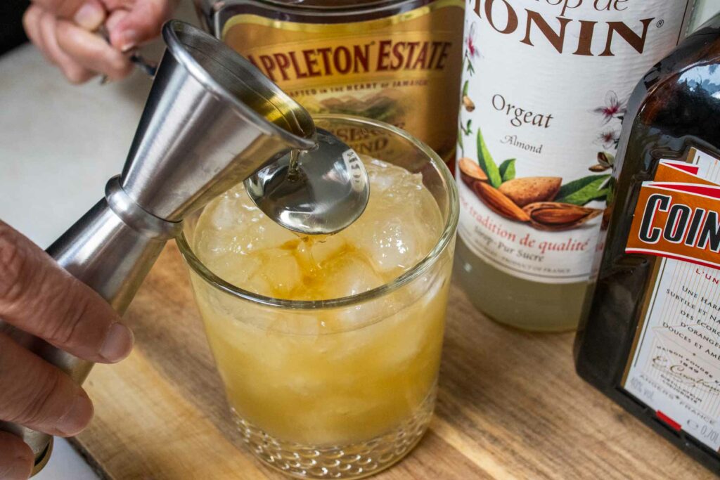 Floating Rum Over Mai Tai Cocktail