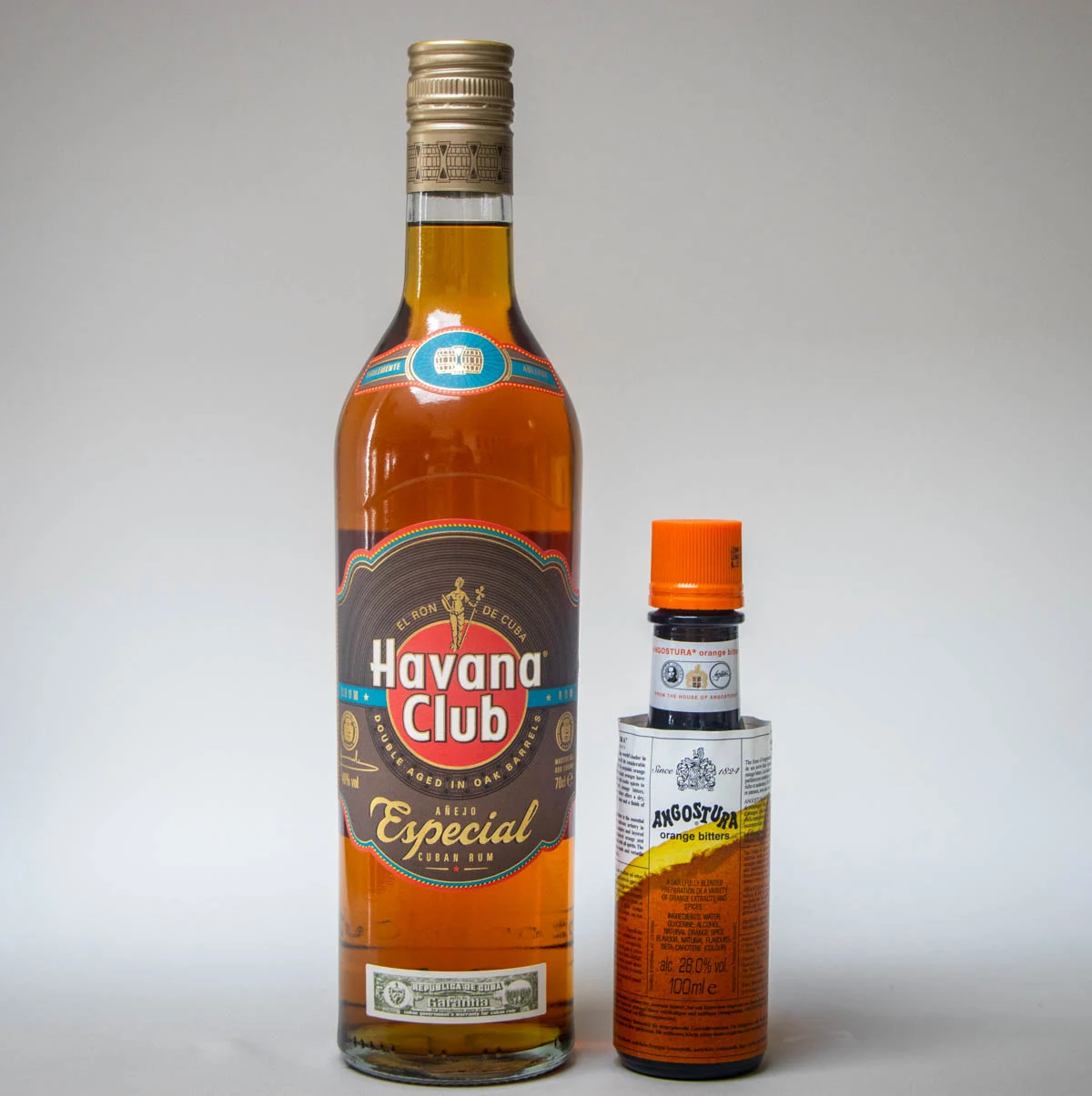 Rum and Orange Bitters Bottles