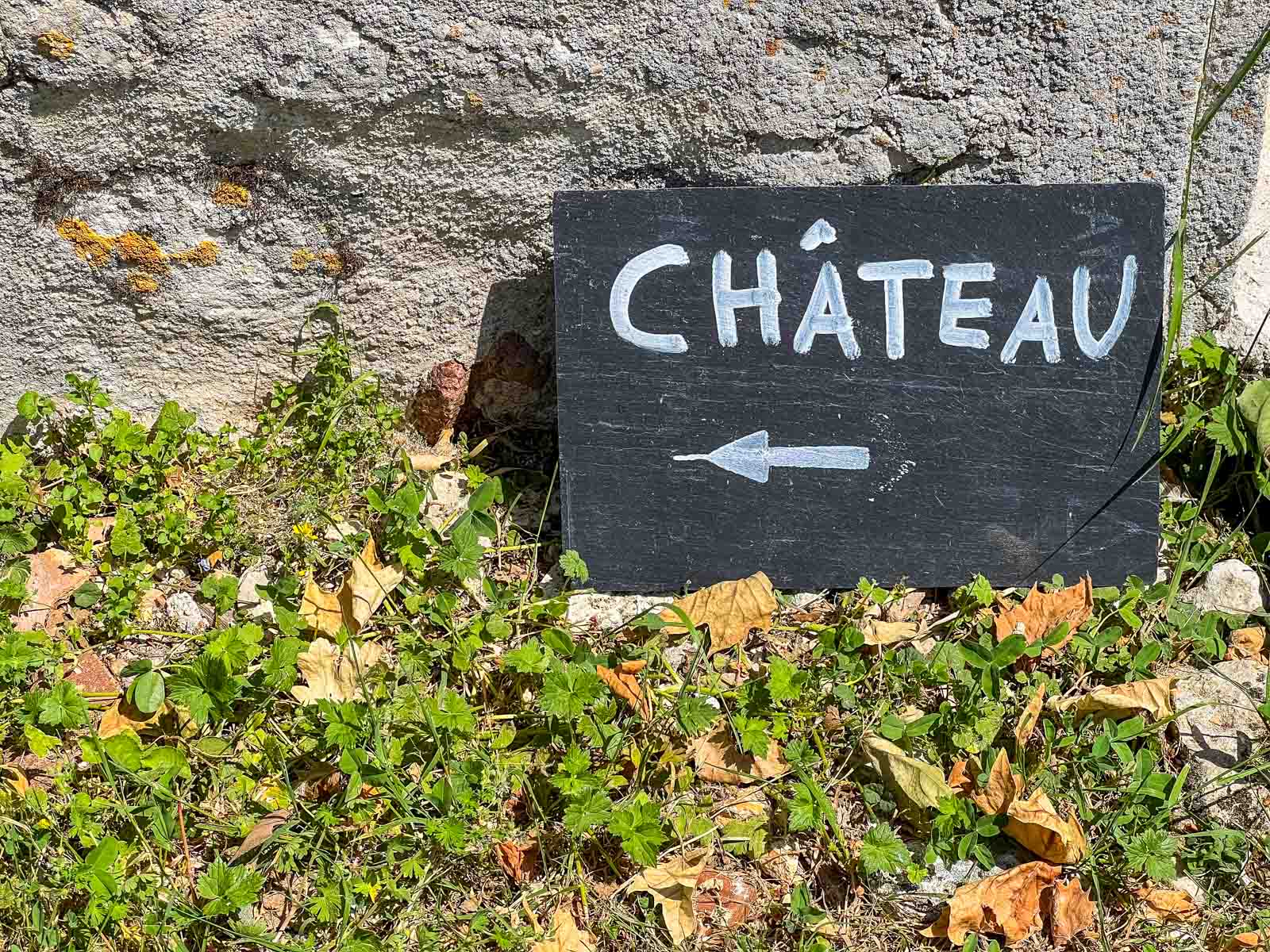 Chateau Sign at Chateau de Conde in Aisne