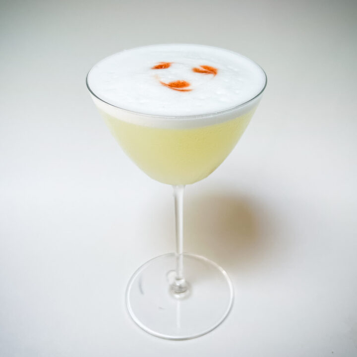 Pisco Sour with White Background