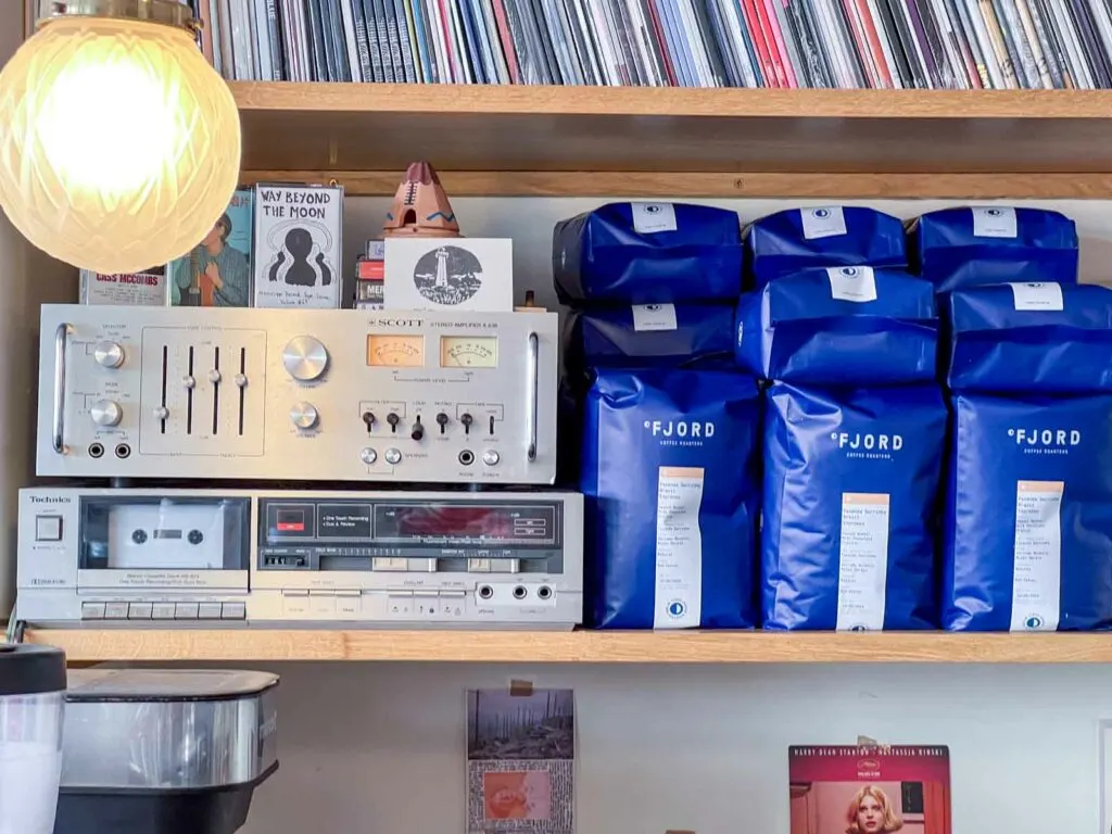 Records and Coffee Bean at COMETS Cafe and disques in Paris