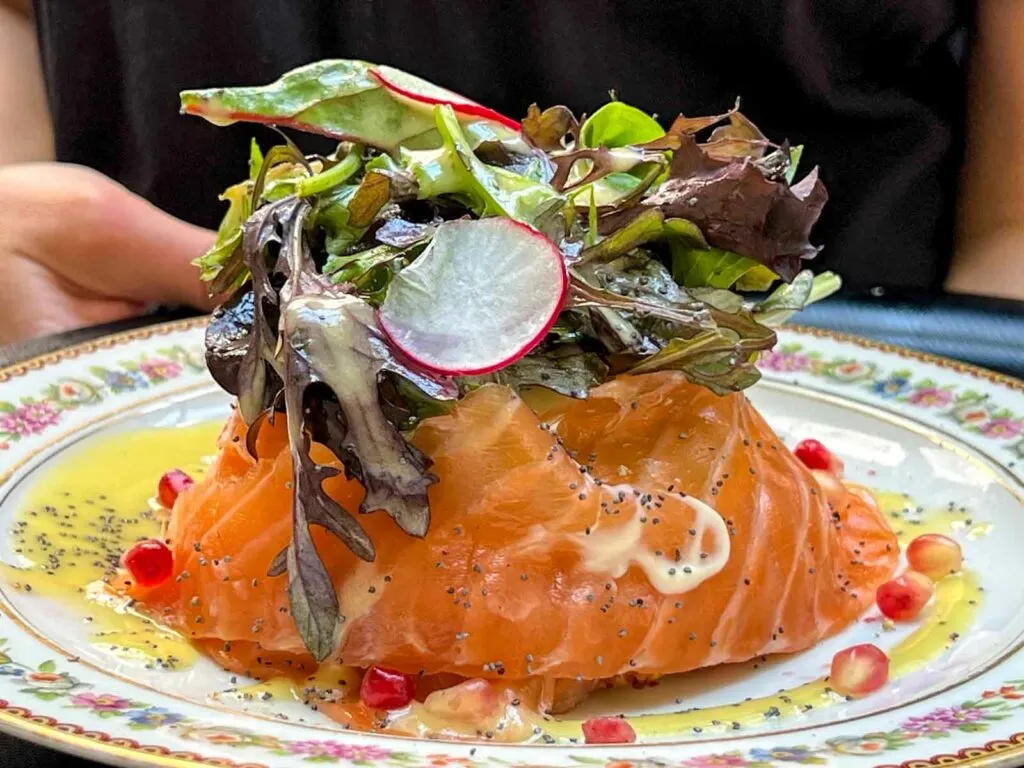 Salmon Brunch Dish at Bontemps la Patisserie in Paris