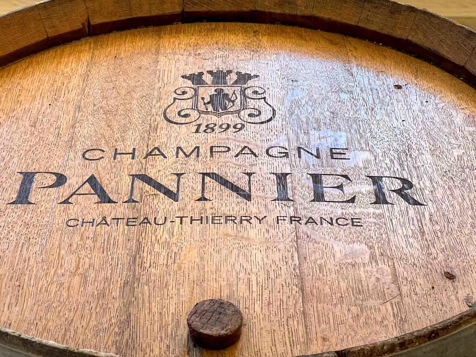 Wine Barrel at Champagne Pannier in Aisne