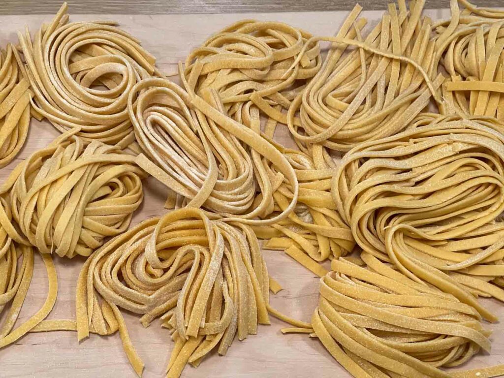 Fettuccine at Pasta Making Class in Rome