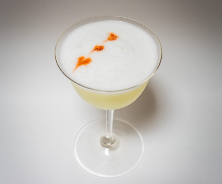 Gin Sour Cocktail from Above