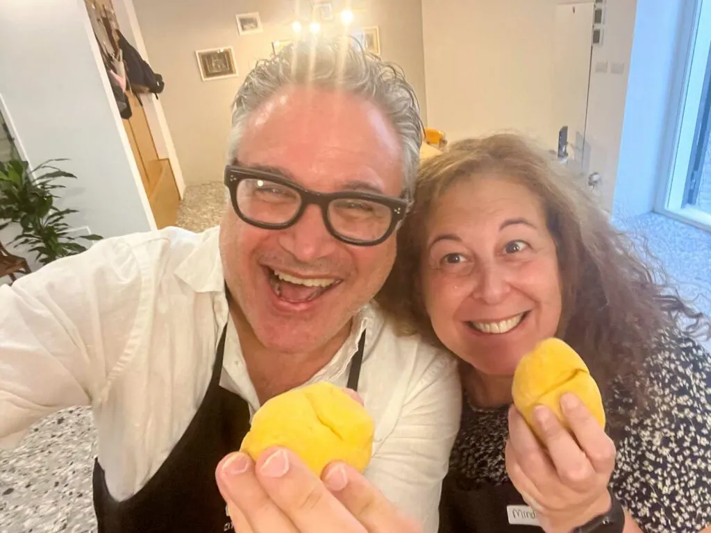 Pasta Ball Selfie at Pasta Making Class in Rome