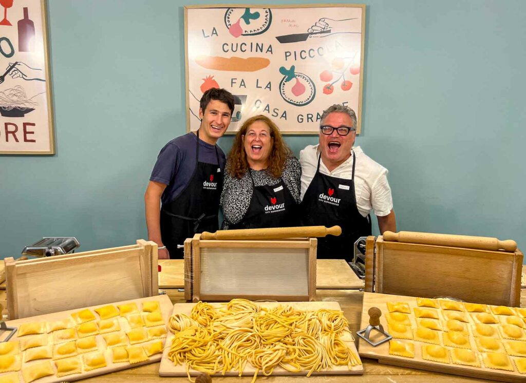 Pasta Making Class Participants in Rome