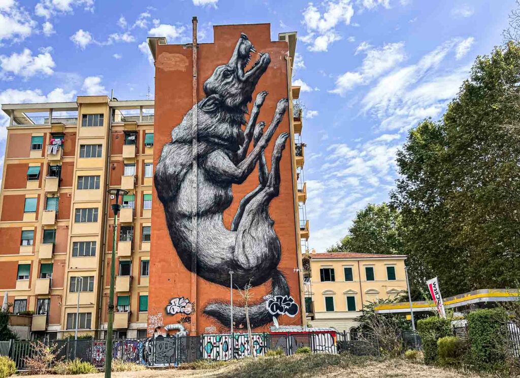 Testaccio Wolf Mural in Rome