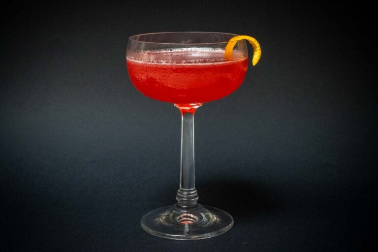 Ward 8 Cocktail with Black Background