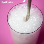 Pinterest image: photo of a Ramos Gin Fizz with caption reading 