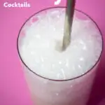 Pinterest image: photo of a Ramos Gin Fizz with caption reading 