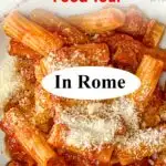 Pinterest image: photo of a Oxtail Ragu with caption reading 