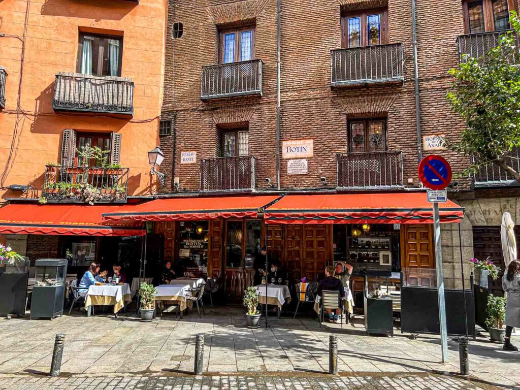 Exterior of Restaurant Botin in Madrid