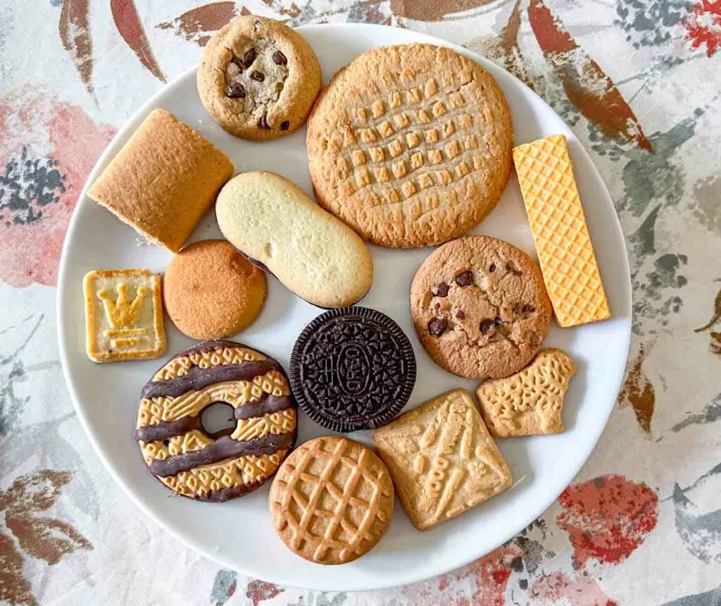 American Cookies on White Plate