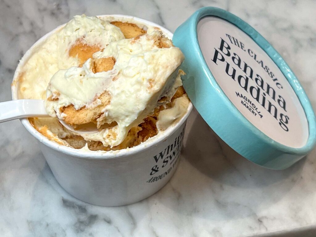 Banana Pudding in a cup at Magnolia Bakery
