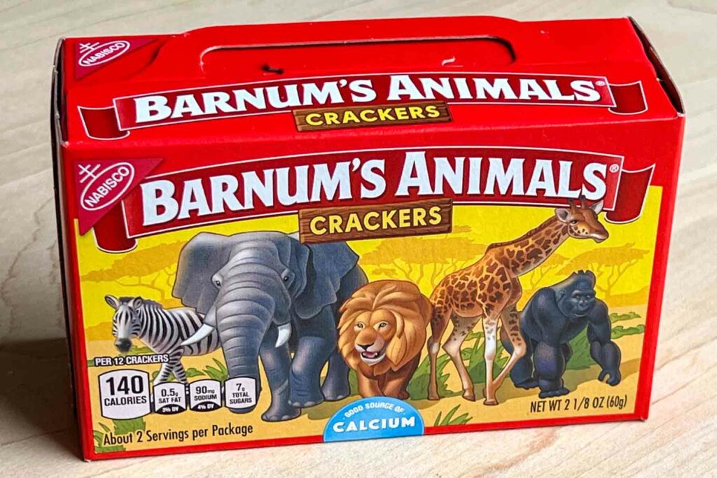 Barnums Animals Crackers Carton from Above