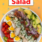 Pinterest image: cobb salad with caption reading "Cobb Salad"
