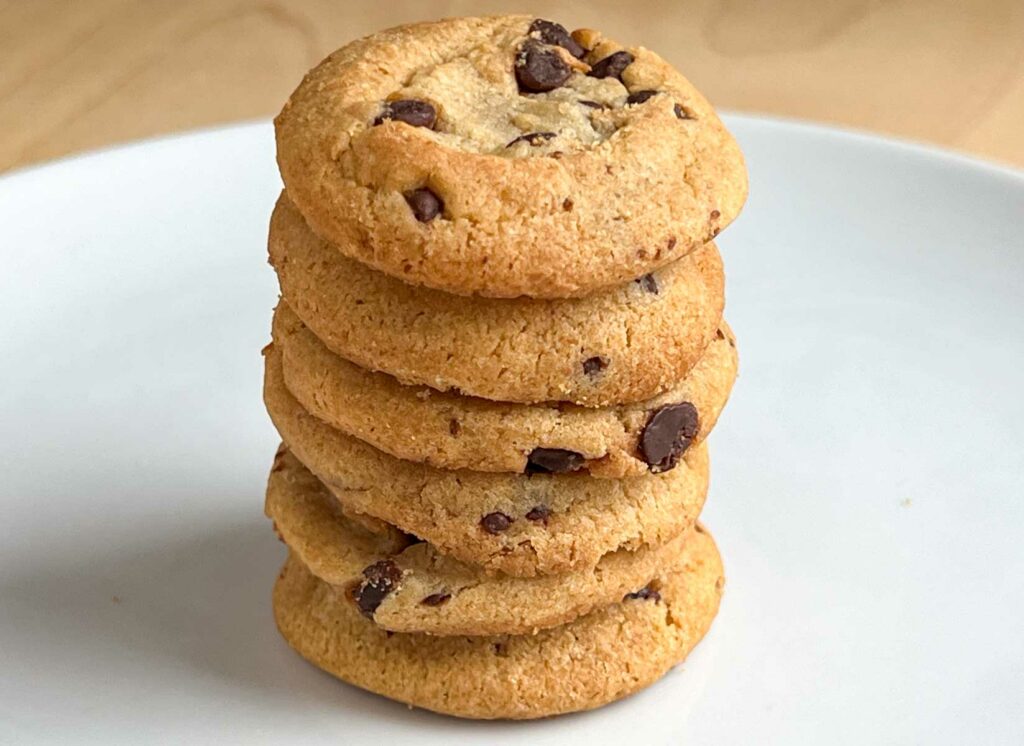 Entenmanns Chocolate Chip Cookies on White Plate