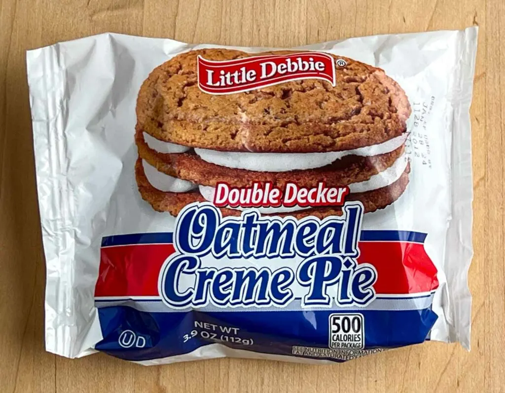 Little Debbie Double Decker Oatmeal Creme Pie Cookie Package