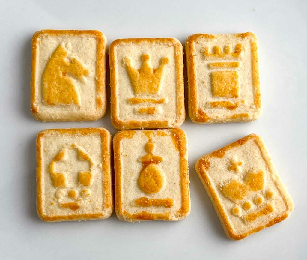Pepperidge Farm Mini Chessmen Cookies on White Plate