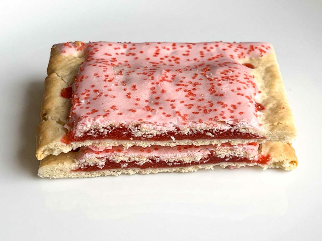 Frosted Cherry Pop Tart Cross Section
