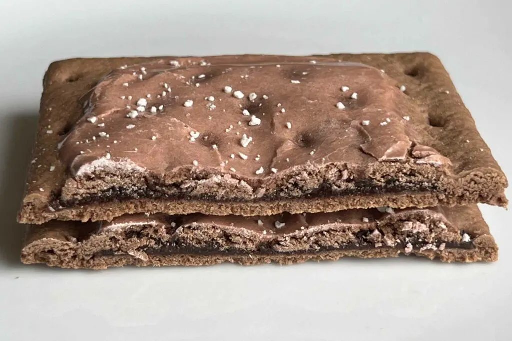 Frosted Chocolate Fudge Pop Tart Cross Section