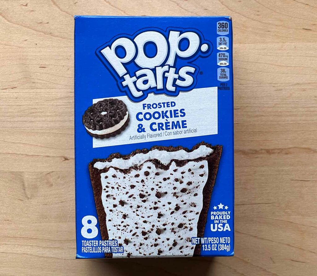 Frosted Cookies and Creme Pop Tarts Box
