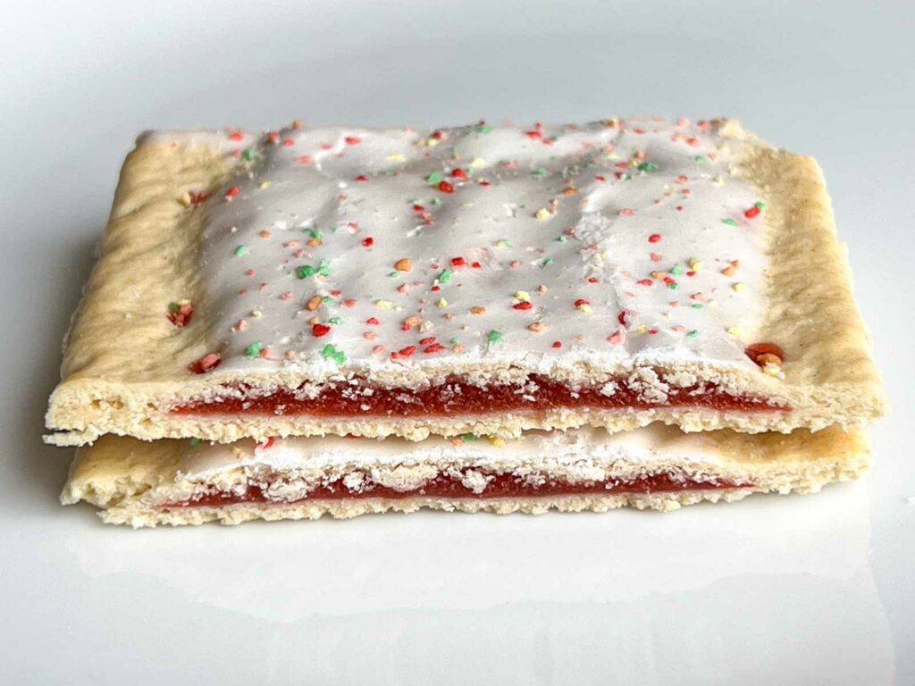 Frosted Strawberry Pop Tart Cross Section