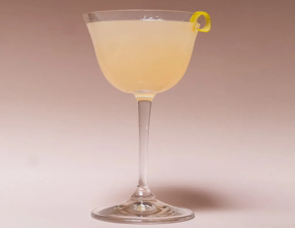 Army and Navy Cocktail with Peach Background