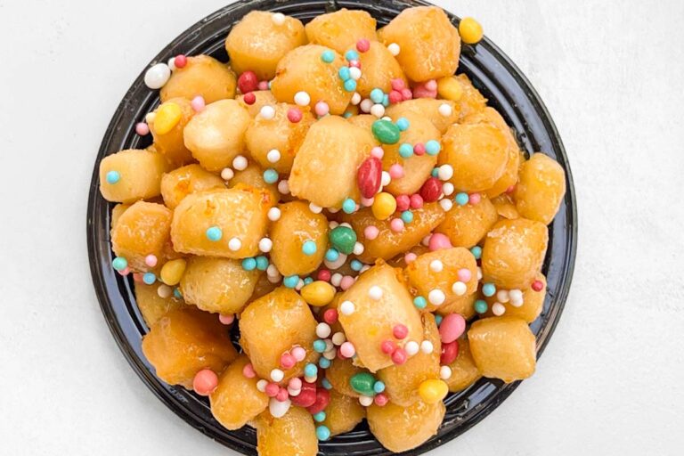 Struffoli from Above at Pasticceria Poppella in Naples