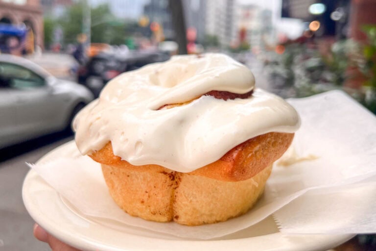 Cinnamon Bun at Hanis Bakery and Cafe in NYC