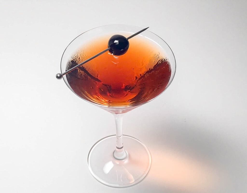 Rob Roy Cocktail from Above