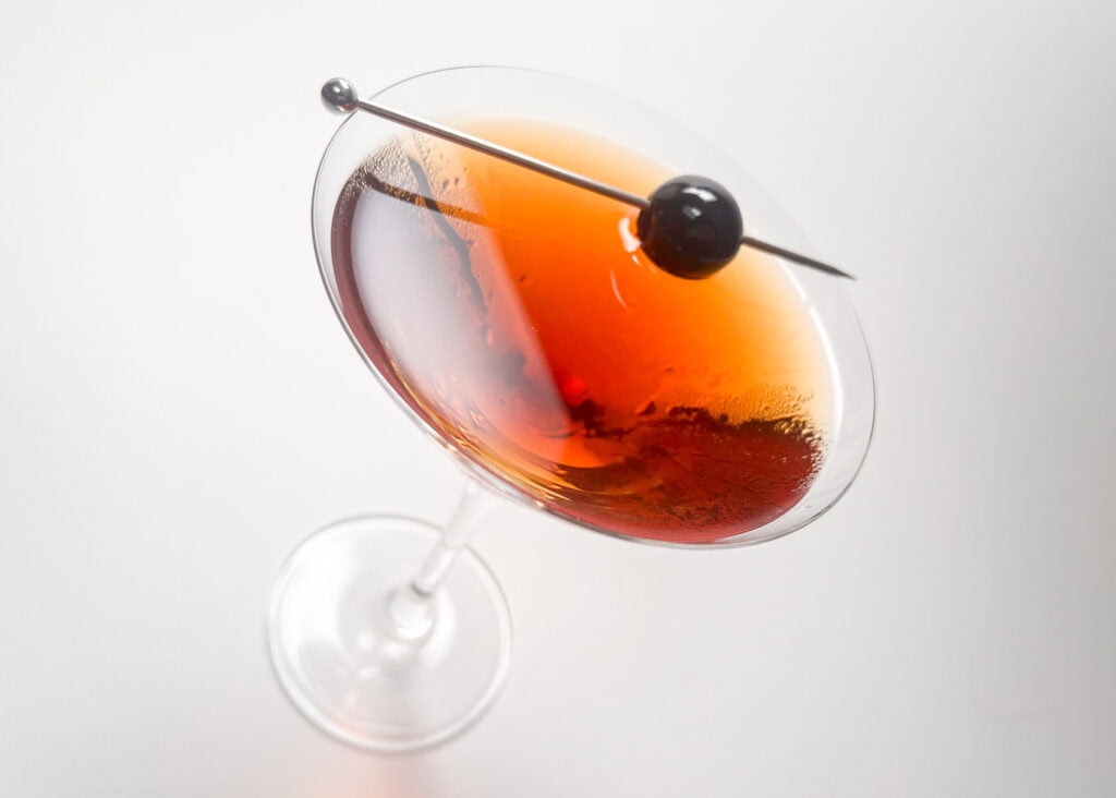Rob Roy Cocktail at an Angle
