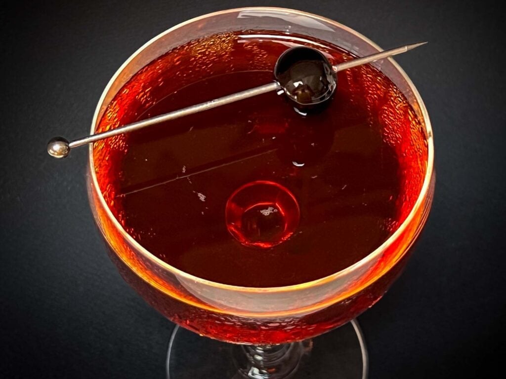 Black Manhattan with Black Background from Above