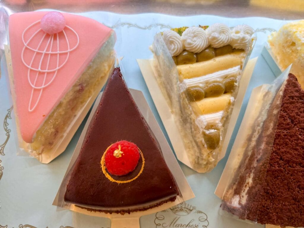 Cake Slices at Marchesi 1824 in Milan