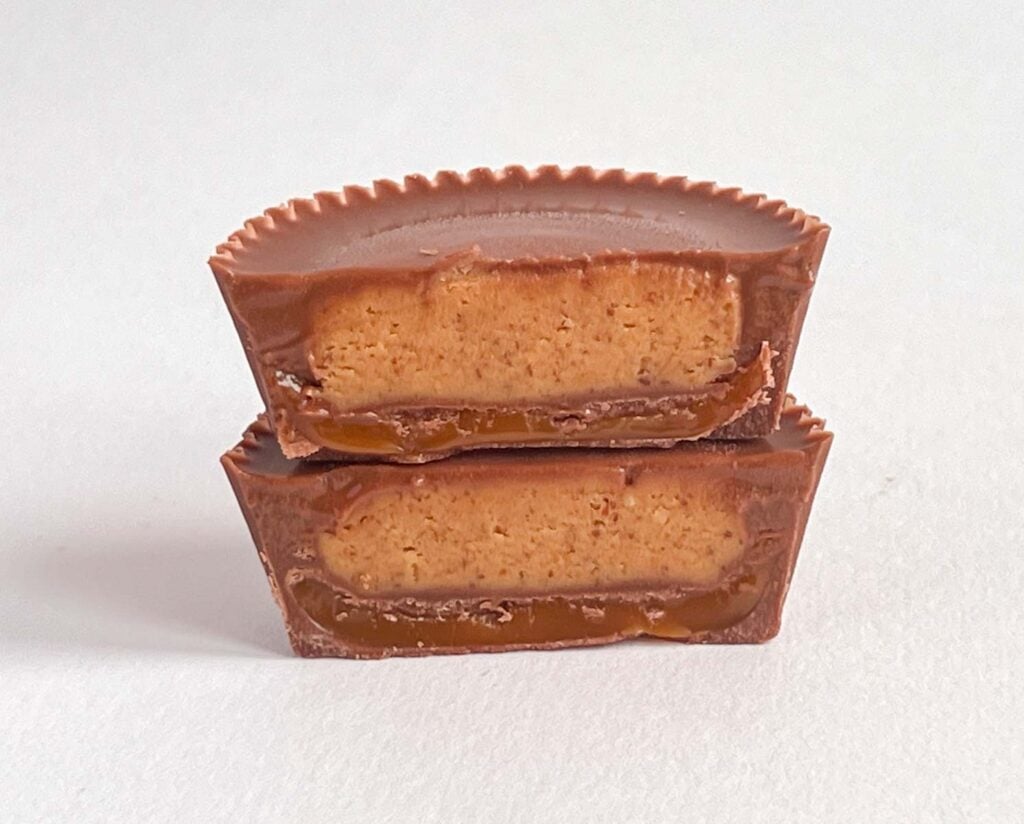 Reeses Caramel Big Cups Cross Section