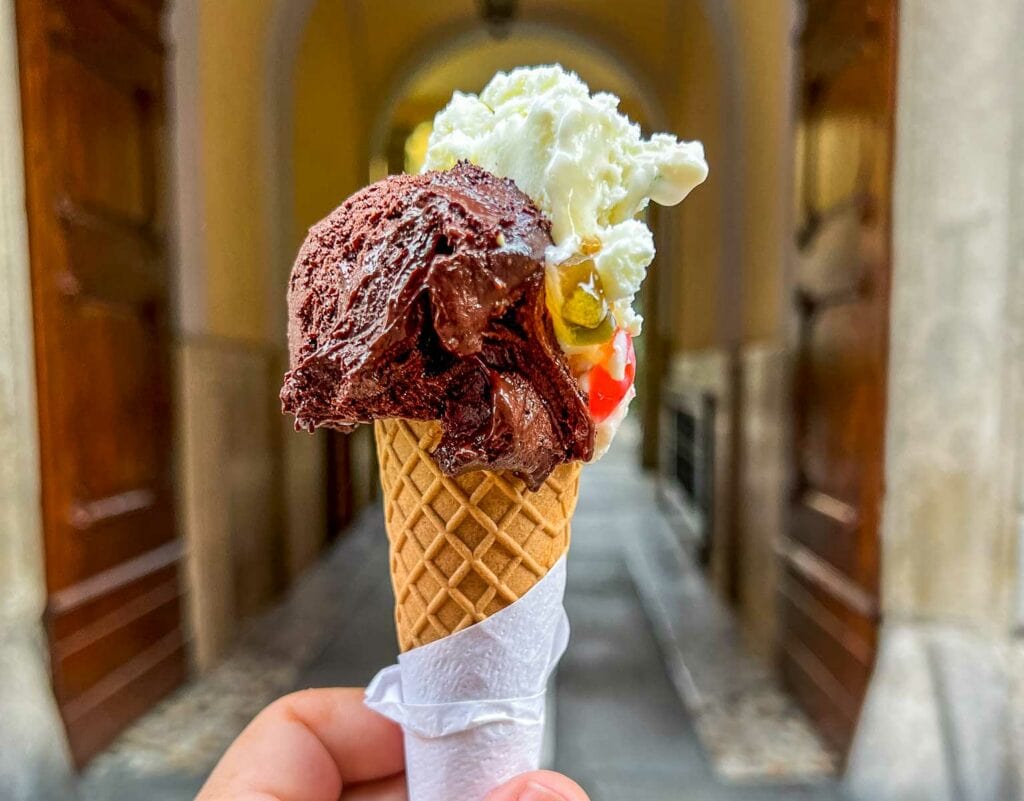 Gelato Cone at Gelateria Solferino in Milan