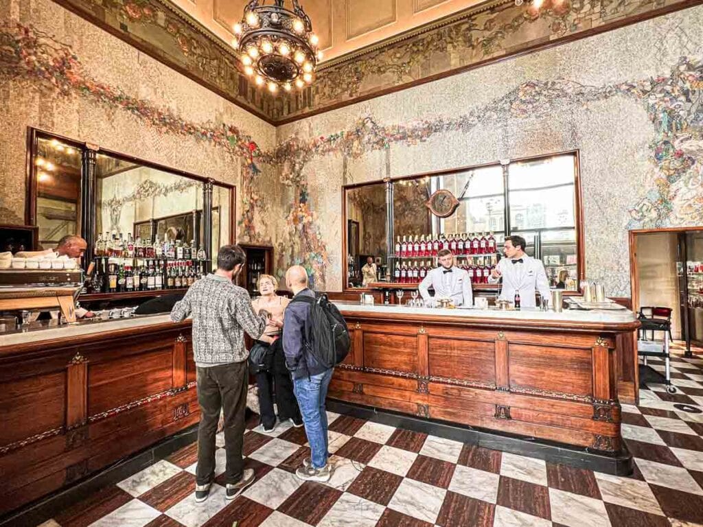 Inside Camparino in Milan
