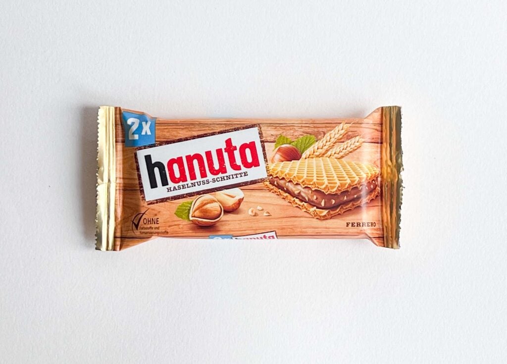 Hanuta Wafer Cookie in Wrapper