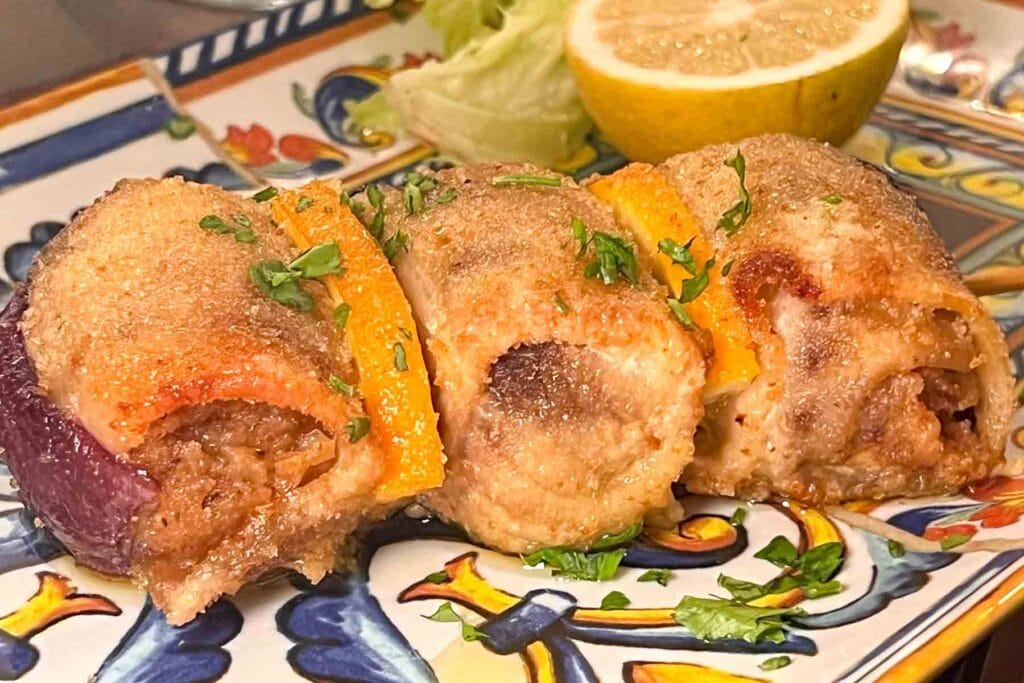 Involtini di Spada Pasta con Sarde at Osteria Nonna Dora in Palermo